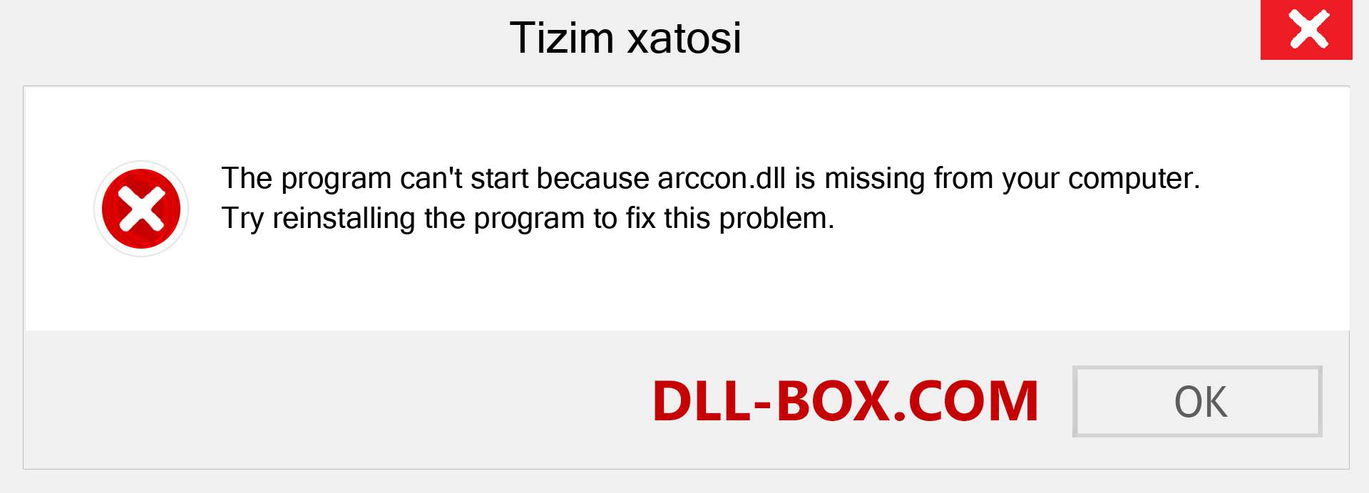 arccon.dll fayli yo'qolganmi?. Windows 7, 8, 10 uchun yuklab olish - Windowsda arccon dll etishmayotgan xatoni tuzating, rasmlar, rasmlar